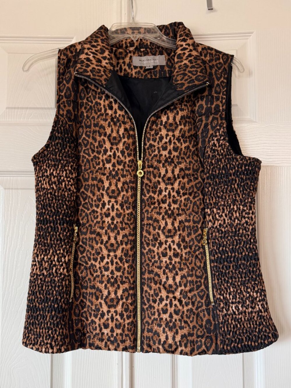 Mark New York - Andrew Marc Quilted Leopard Vest - Size XL - NWOT